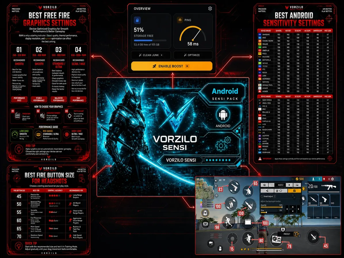Vorzilo Android Basic Sensi Pack — what's inside the pack