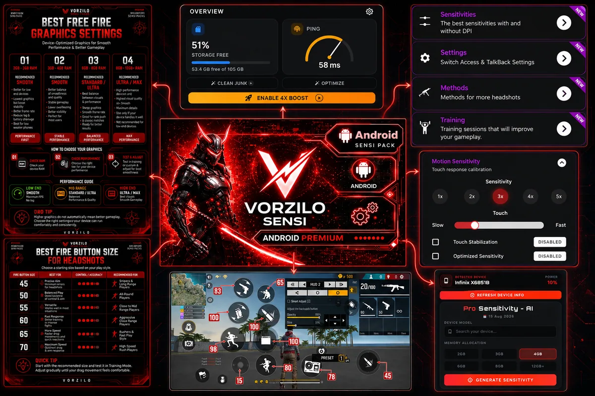 Vorzilo Android Premium Sensi Pack — what's inside the pack